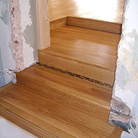 Treppe und Fußboden Parkett Schweich